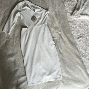 Off white textured dress